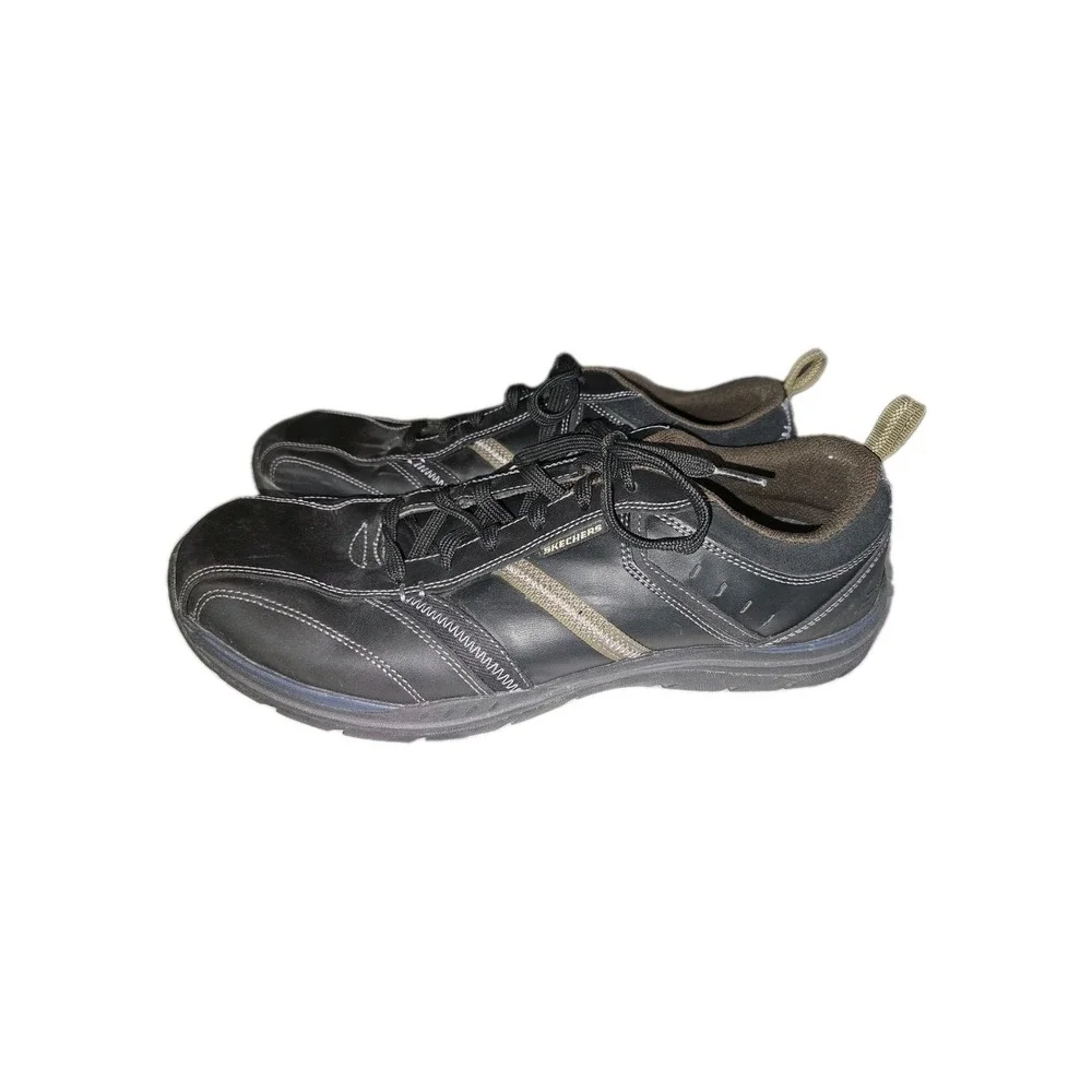 SKECHERS MENS SNEAKERS SHOES 13‎ BROWN LEATHER CASUAL OXFORDS SHOES